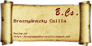 Breznyánszky Csilla névjegykártya
